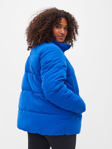 Zizzi Between-season jacket 'CAPEACHY' in Blue