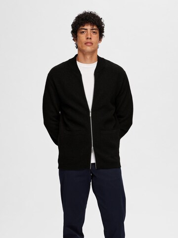 SELECTED HOMME - Cárdigan 'SLHREASON' en negro: frente