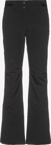 ZIENER Boot cut Workout Pants 'Tilla' in Black: front