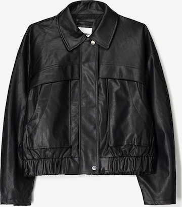 Veste mi-saison Bershka en noir : devant