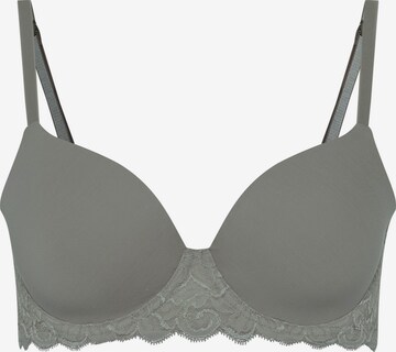 Hanro T-shirt Bra ' Moments ' in Grey: front