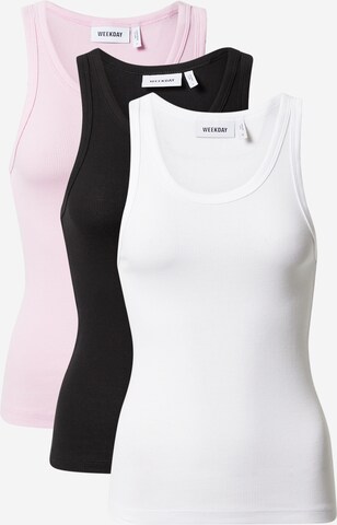 WEEKDAY Top in Pink: front