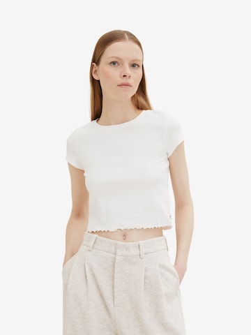 T-shirt TOM TAILOR DENIM en blanc