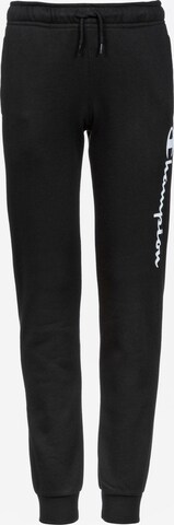 Champion Authentic Athletic Apparel Tapered Pants 'Legacy' in Black: front