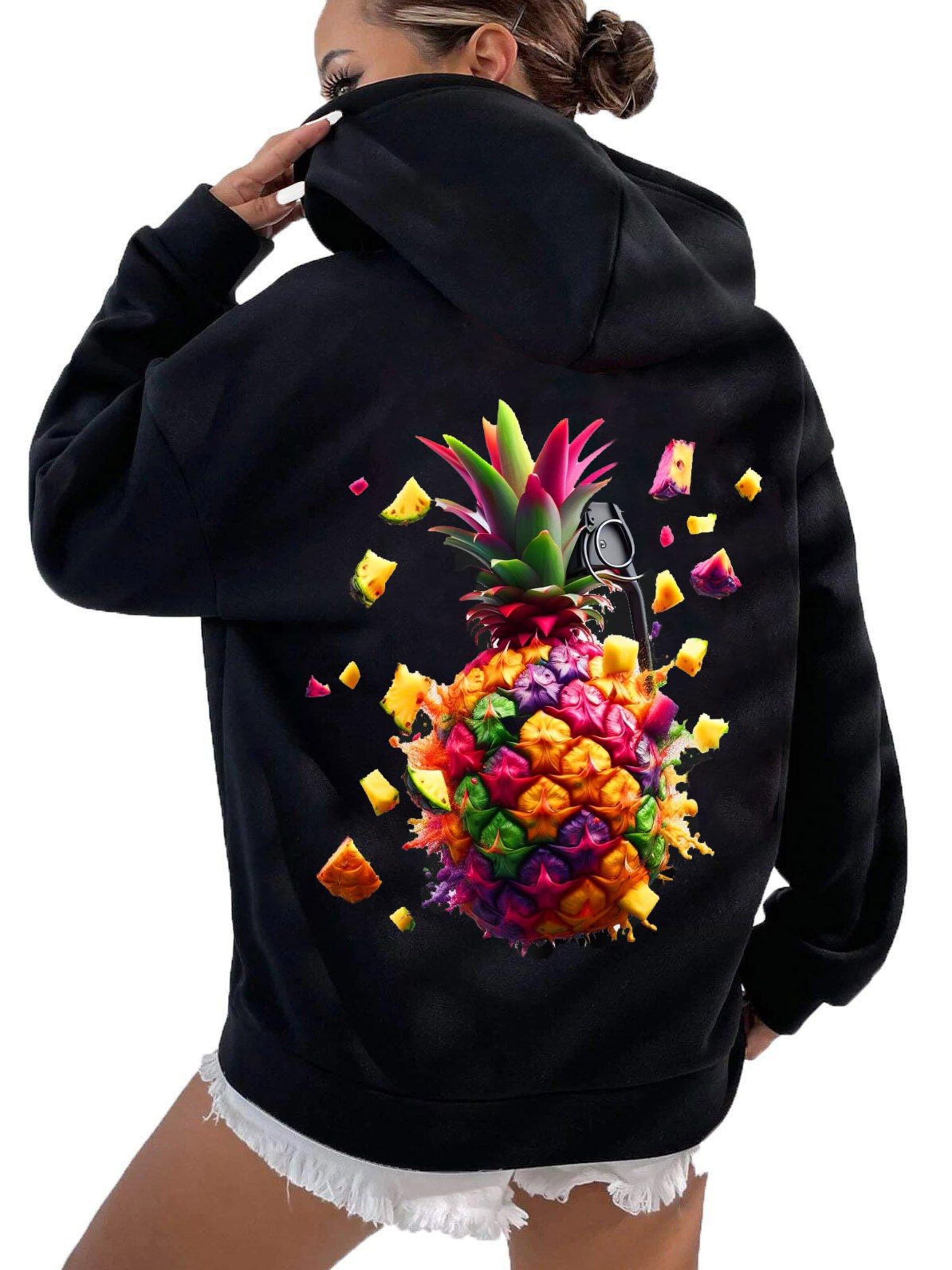 RMK Sweatshirt 'Ananas' in Black