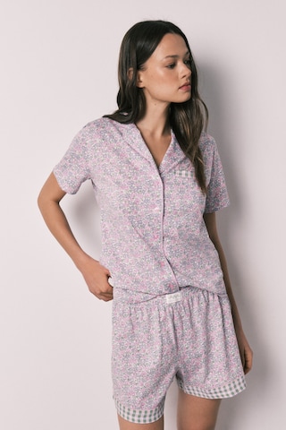 Women' Secret Korte pyjama in Lila: voorkant