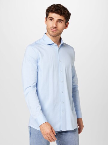 OLYMP - Ajuste regular Camisa en azul: frente