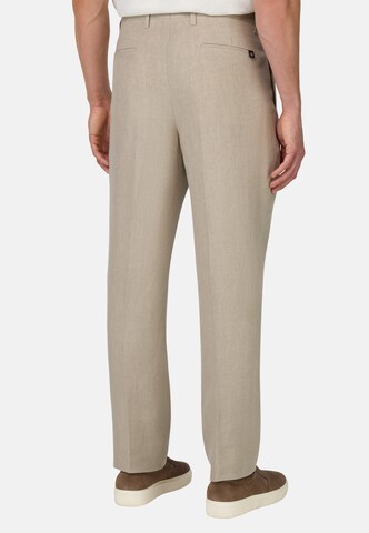 Boggi Milano Slimfit Bandplooibroek in Beige