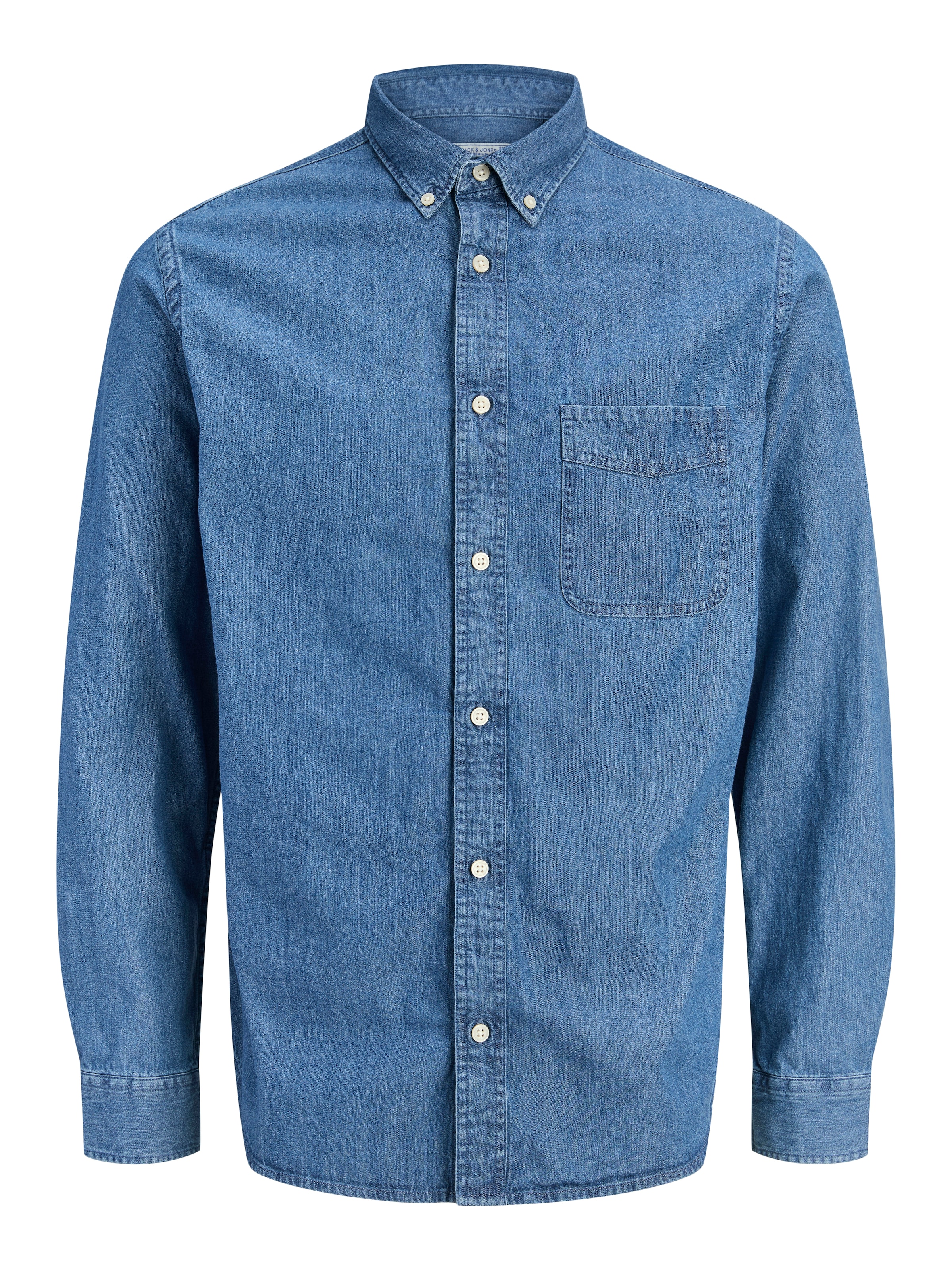 JACK & JONES Button Up Shirt in Blue: front