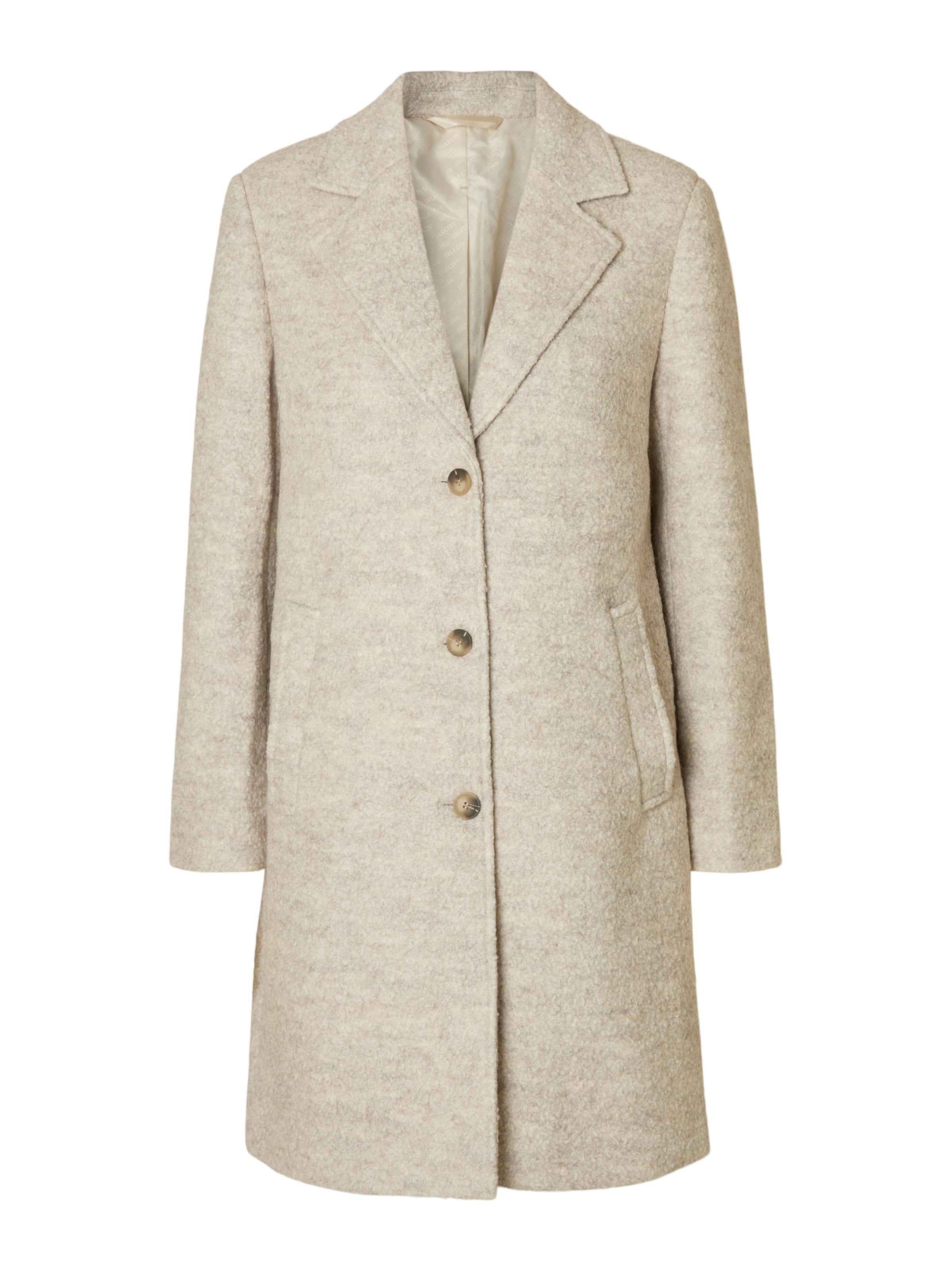 SELECTED - Abrigo de entretiempo 'SLFSASJA' en beige: frente