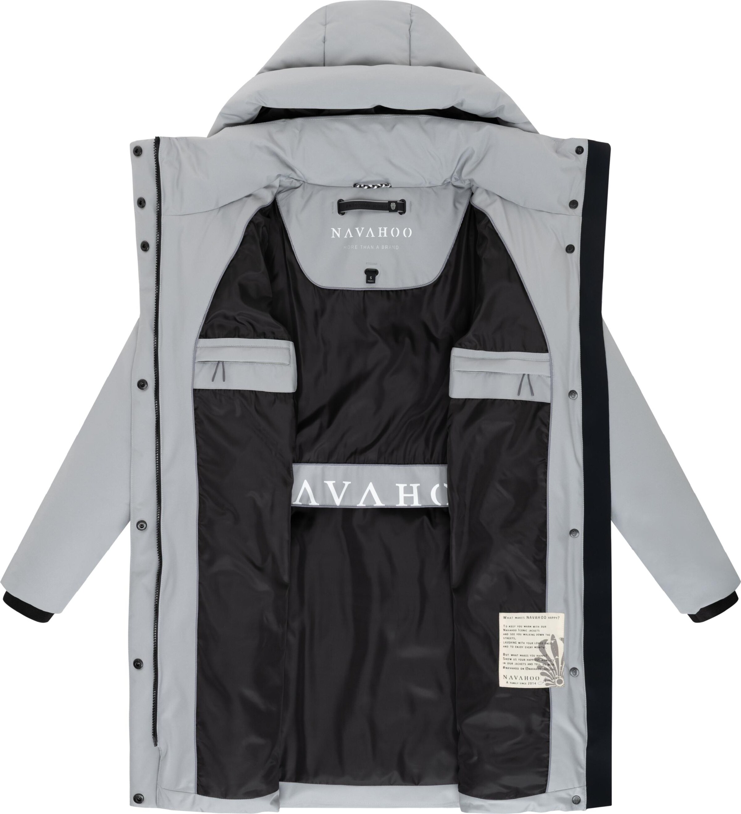 NAVAHOO Winter Coat 'Gipfelspass XIV' in Grey