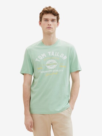 T-Shirt TOM TAILOR en vert : devant