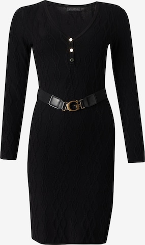 Rochie tricotat 'YUKI' de la GUESS pe negru: față