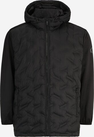 Jack & Jones Plus - Chaqueta de entretiempo en negro: frente