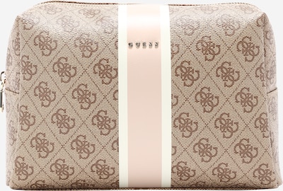 GUESS Toiletry bag in Beige / Brown / Pink / White, Item view