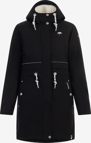 Schmuddelwedda Raincoat in Black: front