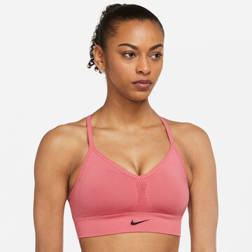 NIKE Regular Sports Bra 'Indy' in Pink: front