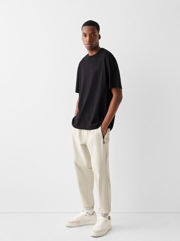 Bershka Zúžený Kalhoty – šedá
