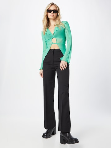 Monki Loose fit Trousers with creases in Black