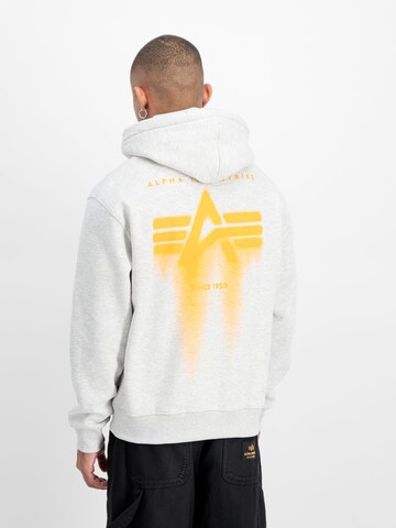 Sweat-shirt ALPHA INDUSTRIES en gris : devant