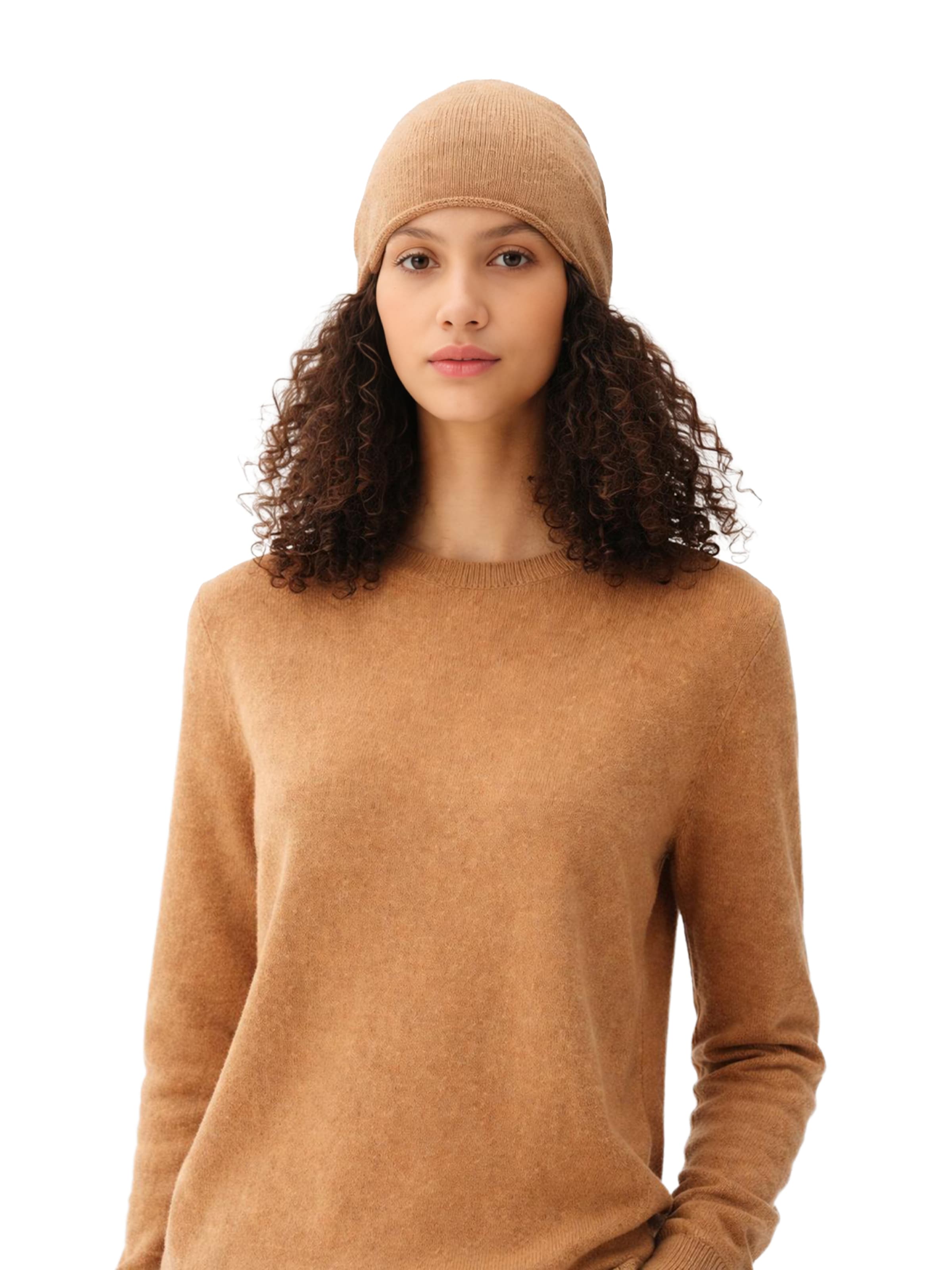 GOBI Cashmere Pullover 'Cashmere Hat & Sweater Set'‌‌‌‌ in Beige: Vorderseite