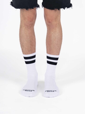 American Socks Socks 'Old School I - Mid High' in White