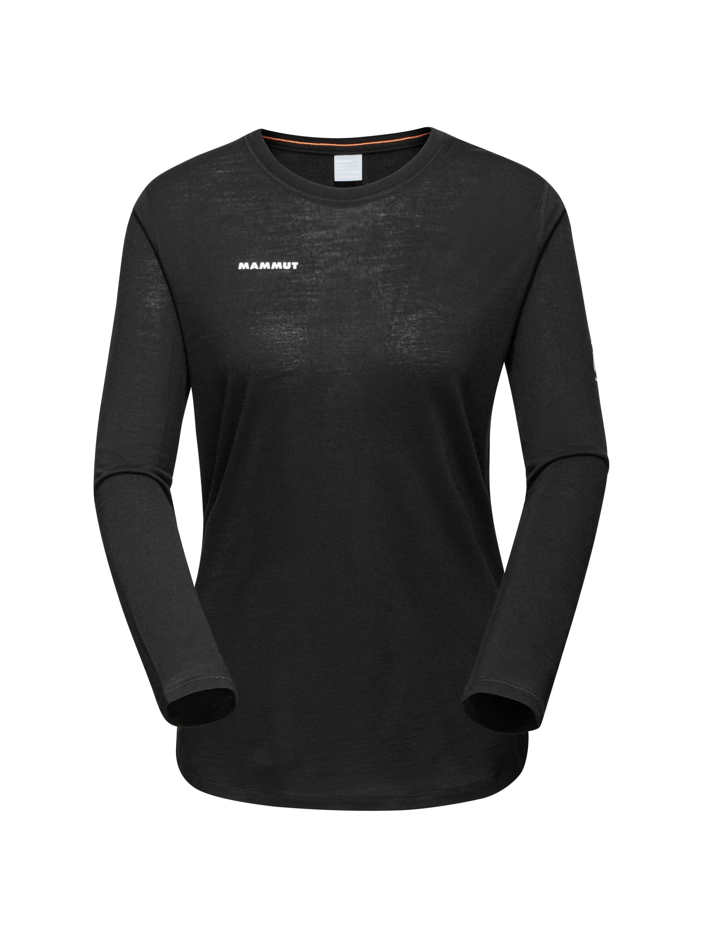 MAMMUT Funktionsshirt ‘Tree Wool FL’ in Schwarz: Vorderseite