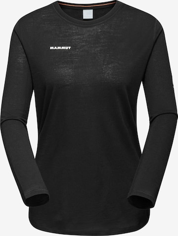 MAMMUT Funktionsshirt ‘Tree Wool FL’ in Schwarz: Vorderseite