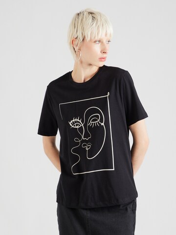 T-shirt 'SYBIL' VILA en noir : devant