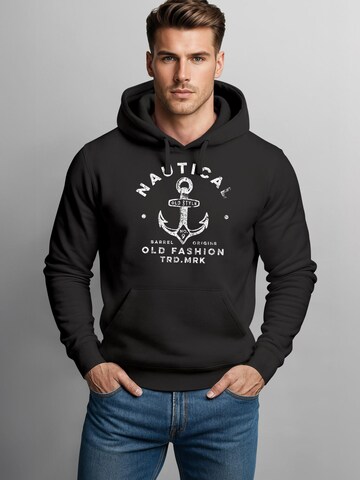 Neverless Sweatshirt 'Nautical Anker' in Black