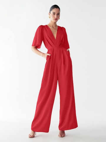 Willa Jumpsuit 'Omaha' i rød: forside