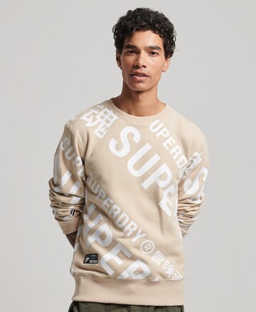 Superdry Sweatshirt in Beige: predná strana