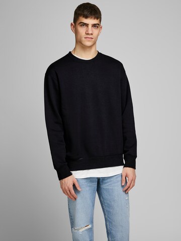 JACK & JONES Sweatshirt 'STAR' in Zwart: voorkant