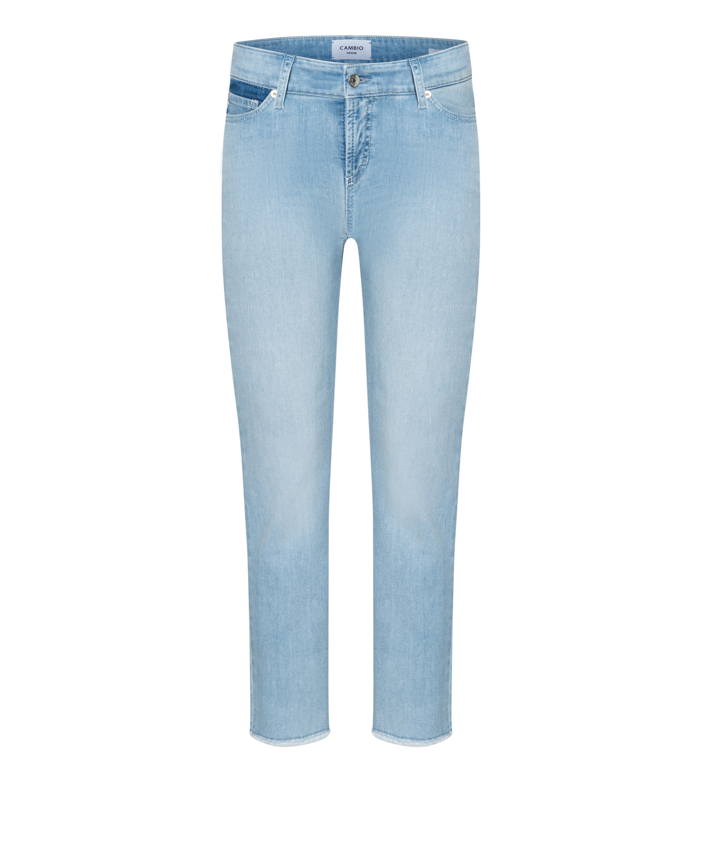 Cambio Slimfit Jeans in Blauw: voorkant