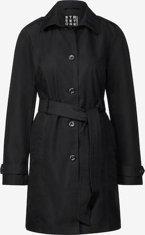 STREET ONE Between-Seasons Coat in Black: front