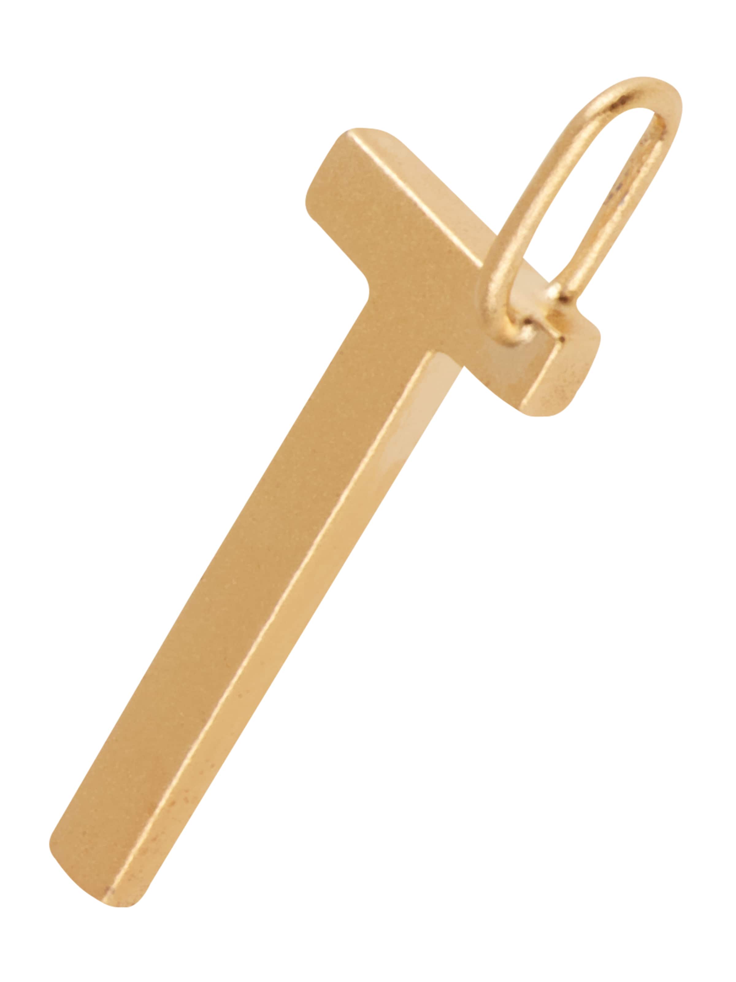 Design Letters Pendant in Gold: front