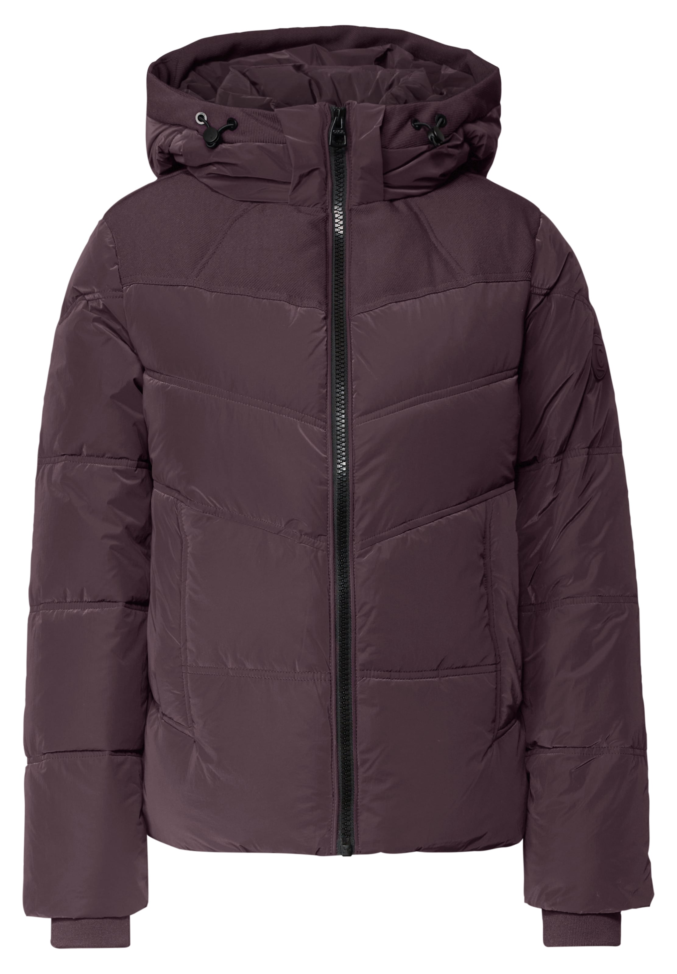 CECIL Steppjacke mit Kapuze und Twilldetails in Rot: Vorderseite