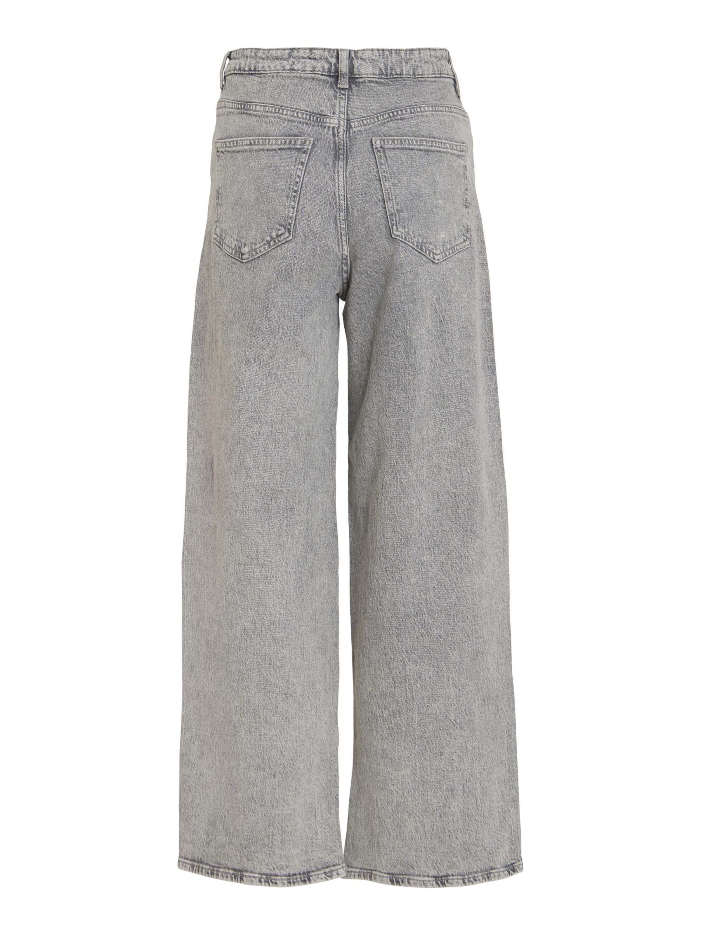 VILA Široke hlačnice Kavbojke 'VMFREYA' | siva barva