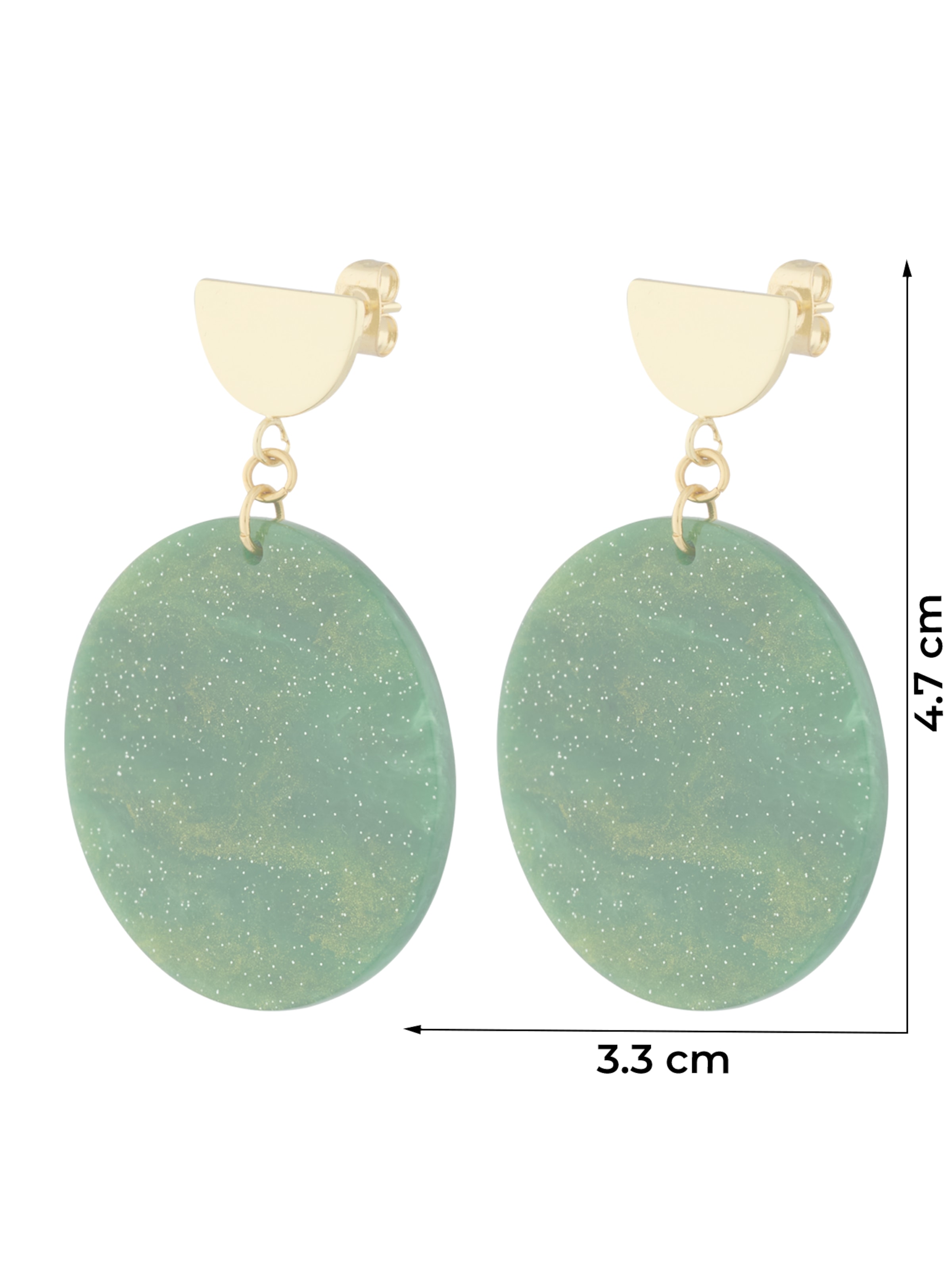Boucles d'oreilles 'Amal' Fräulein Wunder en vert