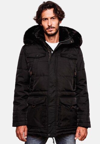 NAVAHOO Winter Jacket 'Luaan' in Black: front