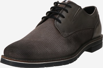 Chaussure à lacets bugatti en gris : devant