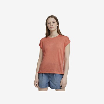 T-shirt TOM TAILOR DENIM en orange : devant