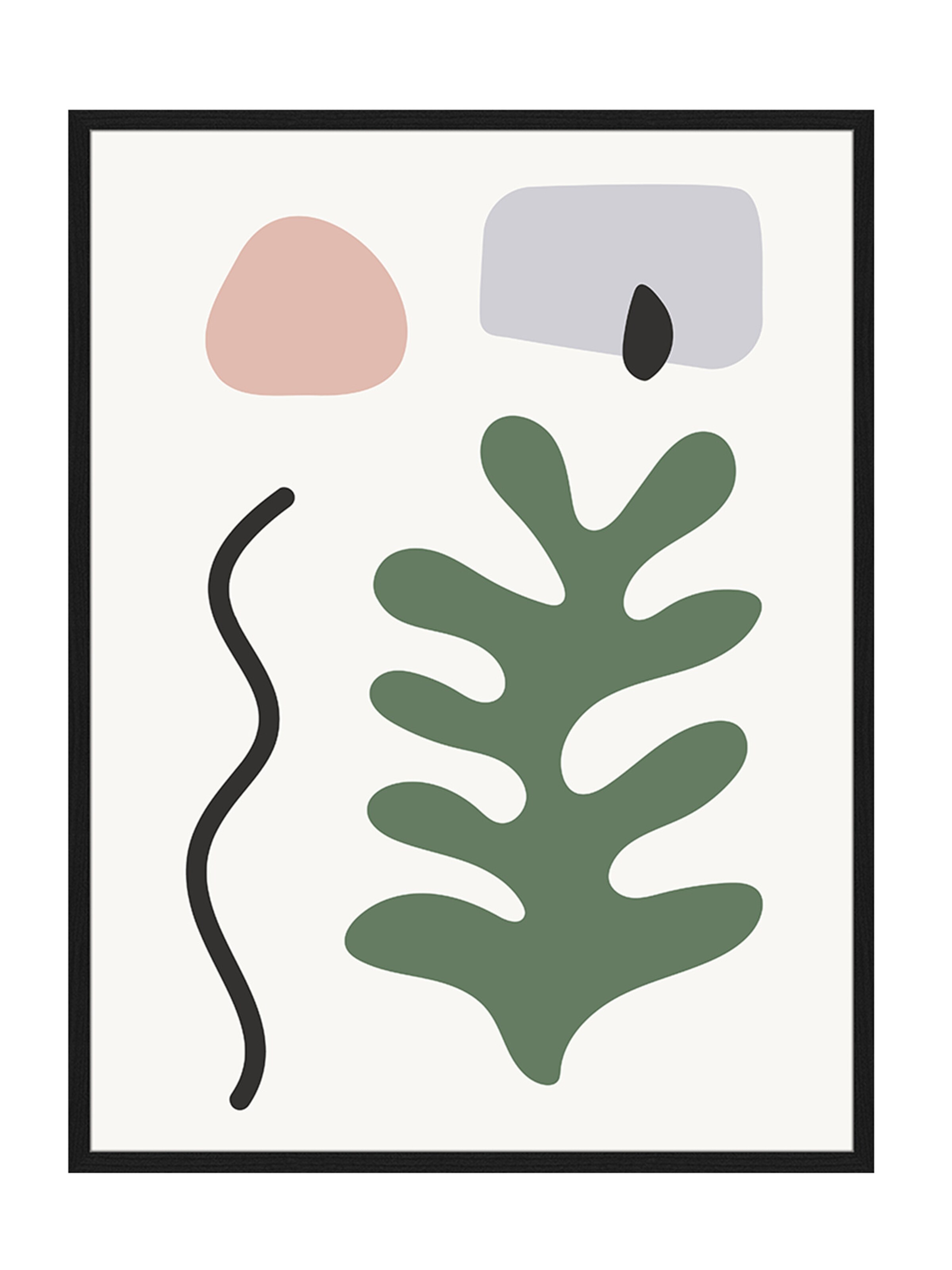 Liv Corday Image 'Pink and Green' in Black: front