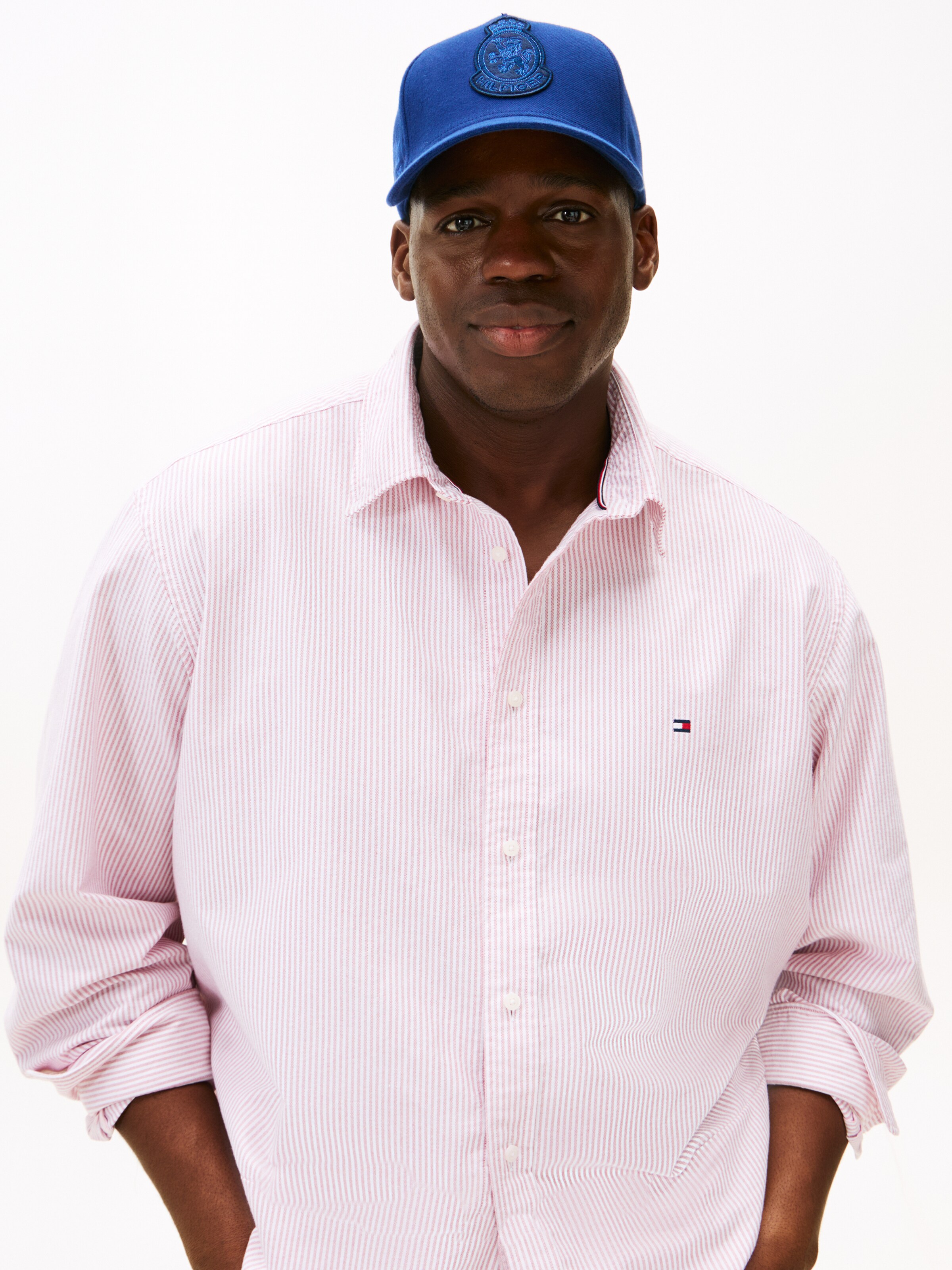 Tommy Hilfiger Big & Tall Regular fit Button Up Shirt 'HERITAGE' in Red