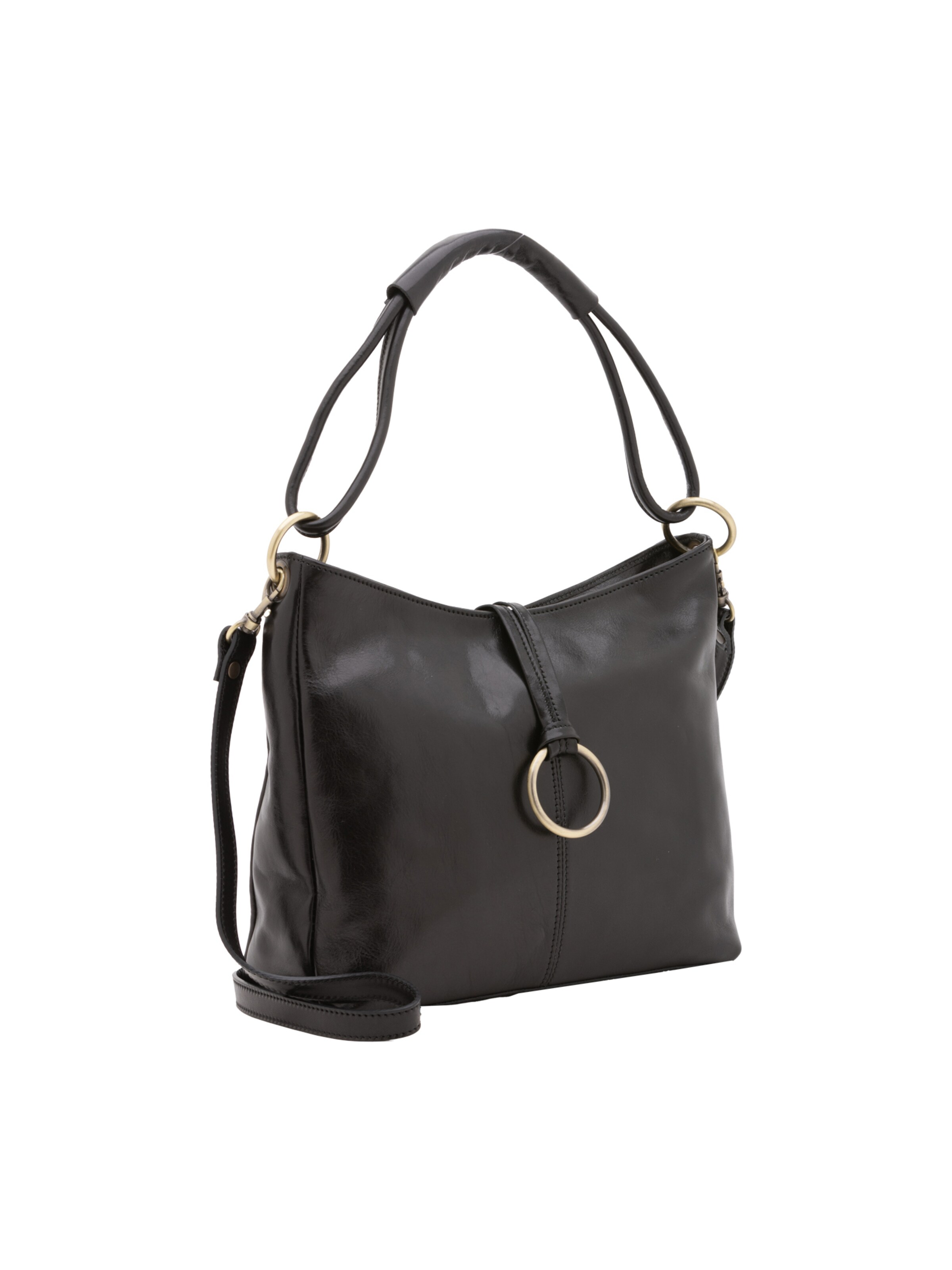 Borsa a spalla di Viola Castellani in nero: frontale