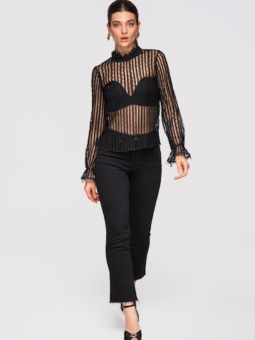 Ombre Bluse‌‌‌‌‌‌‌ in Schwarz
