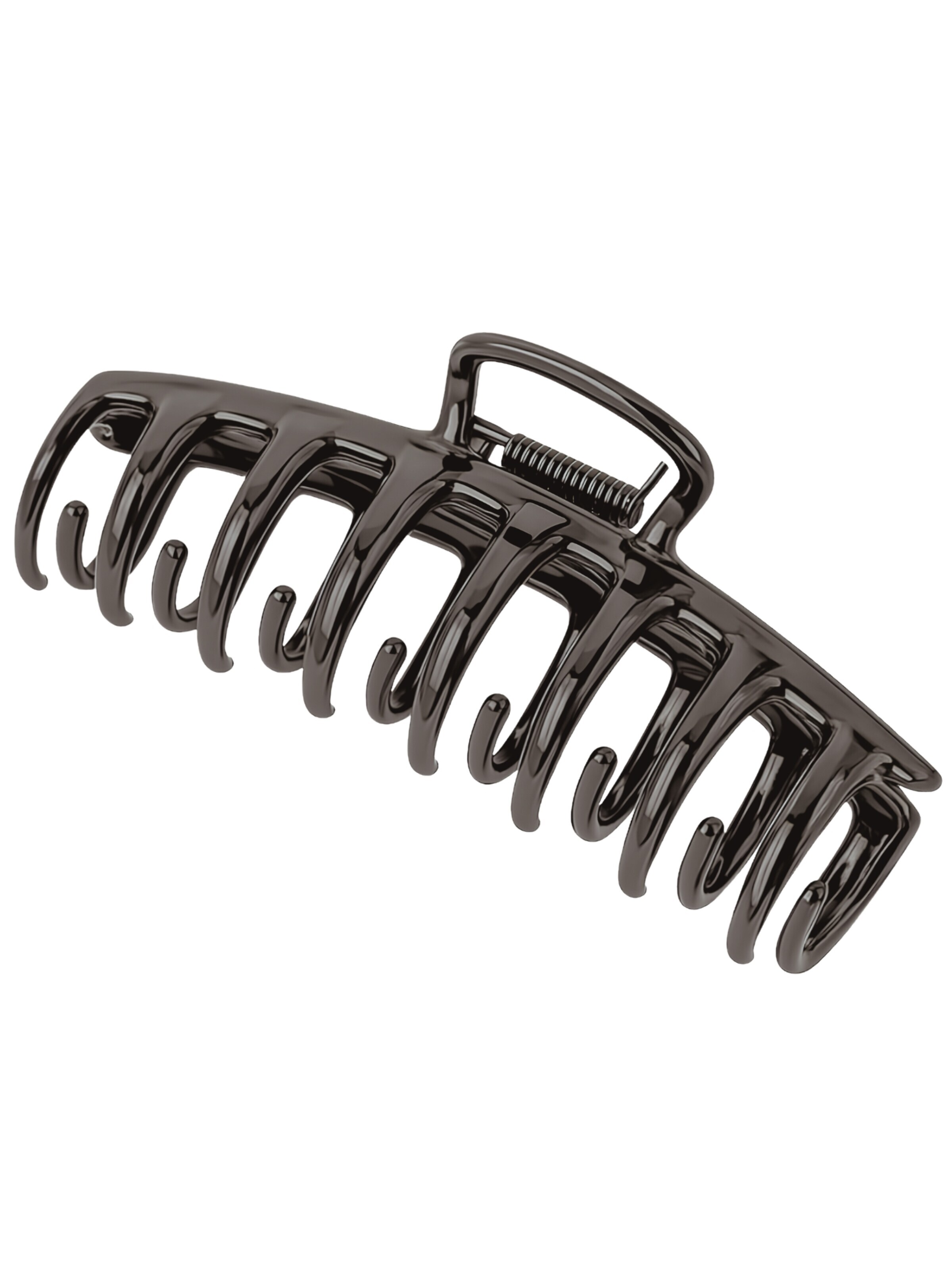 soho Hair accesoires Haarsieraden 'Kana Metal Hair Claw - Titanium' in Grijs: voorkant