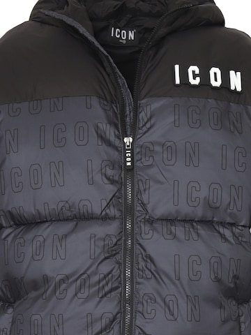 ICON Winterjacke 'LOGO' in Schwarz