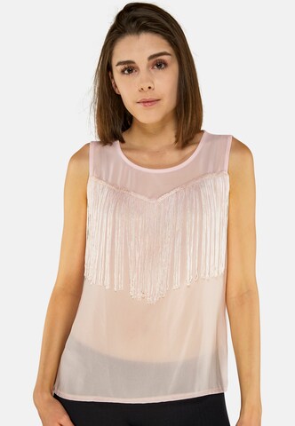 TOOche Long Top 'Capri' in Pink: Vorderseite