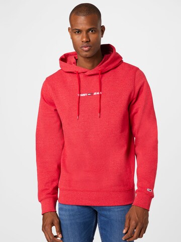 Tommy Jeans Sweatshirt 'Essential' i rød: forside